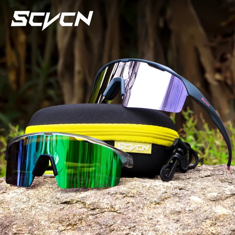 SCVCN HD UV400 Mountaineering Glasses Outdoor Casual Sports Sunglasses for Cycling Hiking and Driving Road Cycling Sunglasses