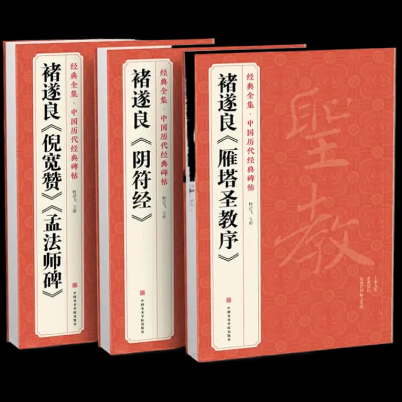 Chu Suiliang Regular Script Copybook Book Chinese Inscription Calligraphie Copybook Set Enlarge Chinese Characters Practice Book