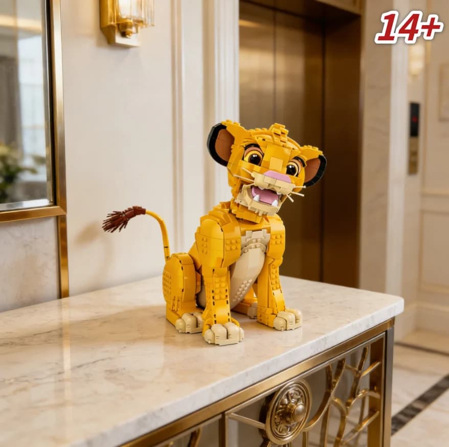 New 1445Pcs 43247 The Lion King Simba Building Bricks Exquisite Animal Model Birthday Gift compatible with LEGO bricks