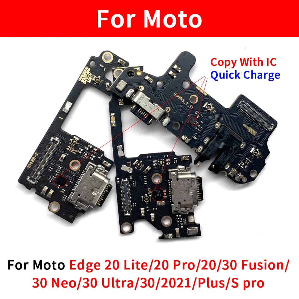 Caricabatterie rapido Dock USB Dock di ricarica scheda porta con microfono Flex per Moto Edge 20 Lite Pro Edge 30 Fusion Neo S Pro 2021