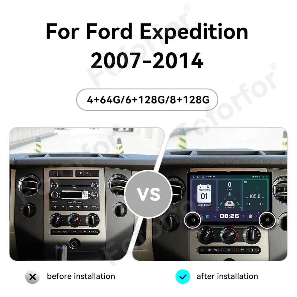 Upgraded Ultra Large HD Touch Display Android 15 11.5 Inch Car Media GPS Navi Stereo Head Unit For Ford Expedition 2007-2014