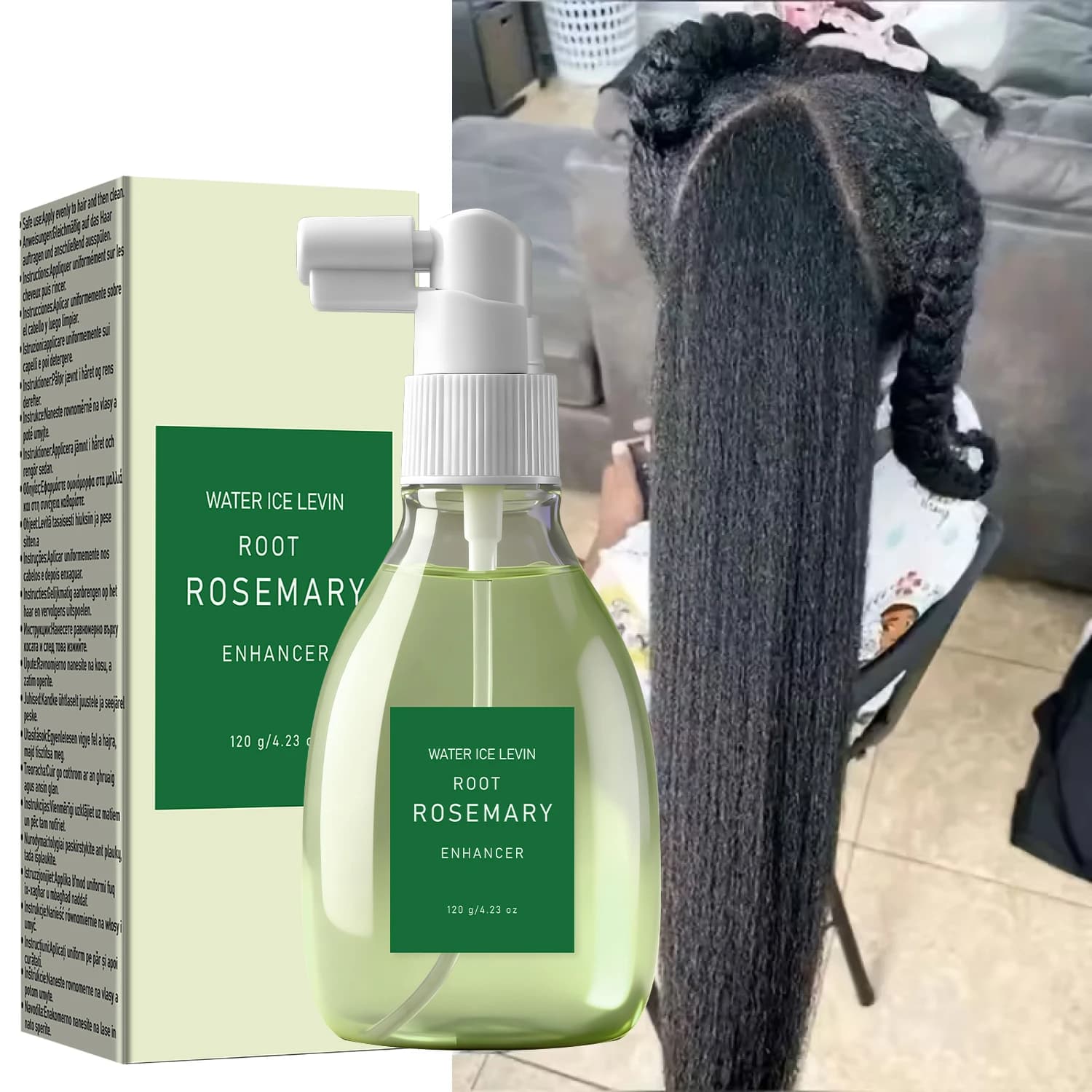Spray per Capelli Ten-in-One con Estratto di Rosmarino, Ripara, Rinforza, Liscia, Protegge dal Calore, Controlla il Crespo, Aumenta la Lucentezza, Cura Quotidiana