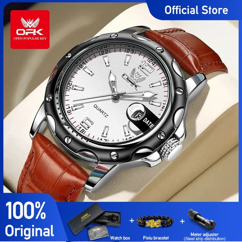 OPK 6026 Orologi impermeabili originali per uomo Specchio digitale Orologio al quarzo di lusso Orologio da polso luminoso Data maschile Reloj Hombre