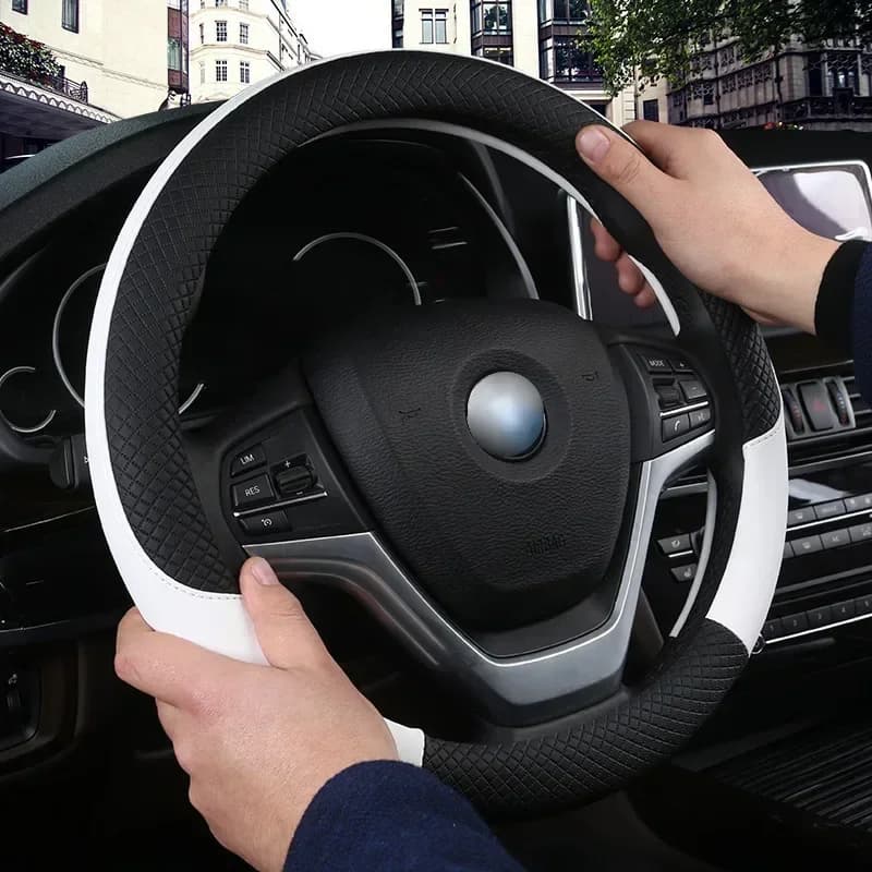 Coprivolante universale per Auto in pelle accessori interni per lo styling dell'auto coprivolante per Auto sportivo antiscivolo 37CM-38CM