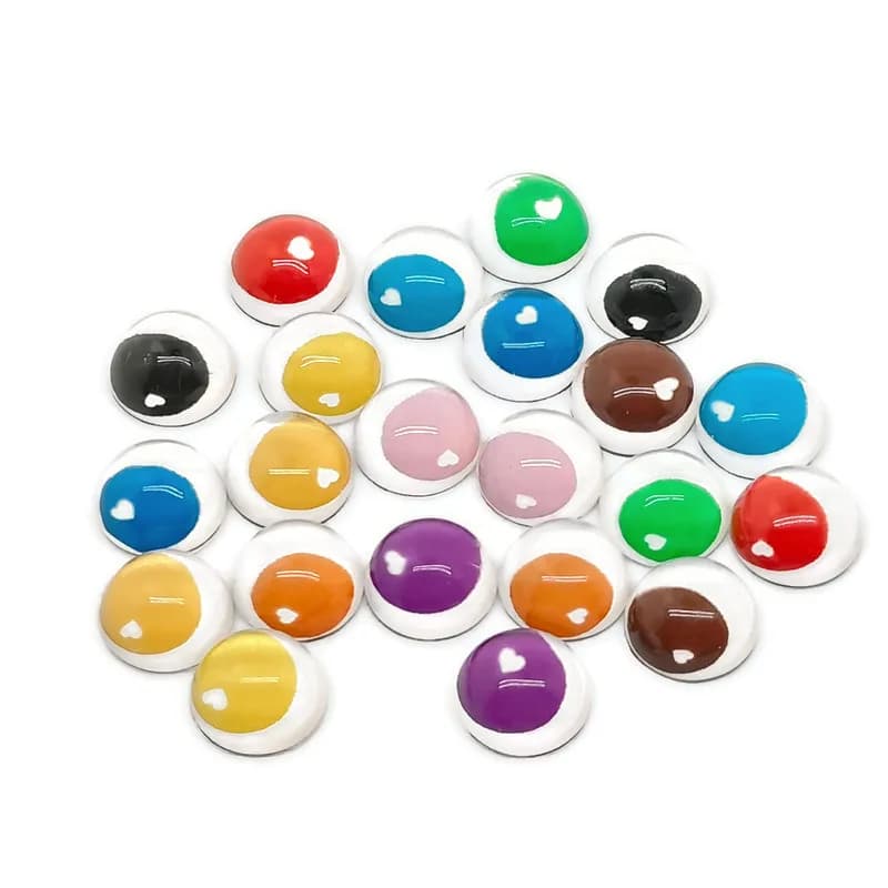 6 8 10 12 14 16 18 20 25mm Misto con 5 diverse coppie di occhi di drago Modello Cabochon in vetro Flatback Foto Accessori per la produzione fai da te