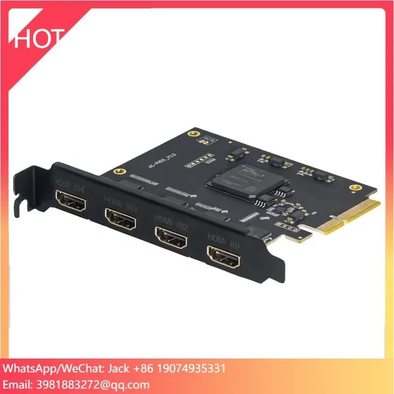 UNISHEEN UC3540H Gioco 1080p60 Vmix OBS Streaming Win10 Linux Scheda di acquisizione video a 4 canali Scatola PCIe