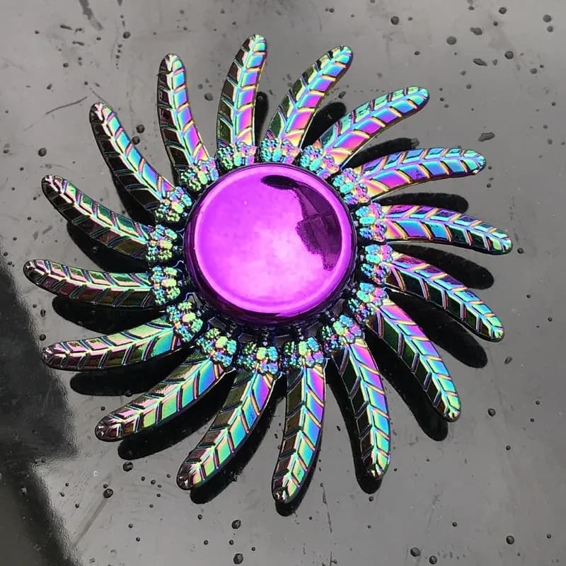 Metallo Arcobaleno Fidget Spinner Colorato EDC Mano Spinner Giocattolo anti-ansia per Spinner Focus Allevia lo stress ADHD Finger Spinner
