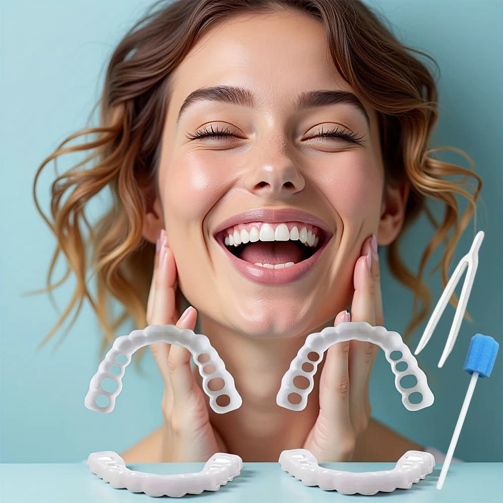 Faccette dentali traspiranti e confortevoli, facette sbiancanti riutilizzabili, nessuna sensazione di soffocamento anche per l'uso durante tutto il giorno H2931