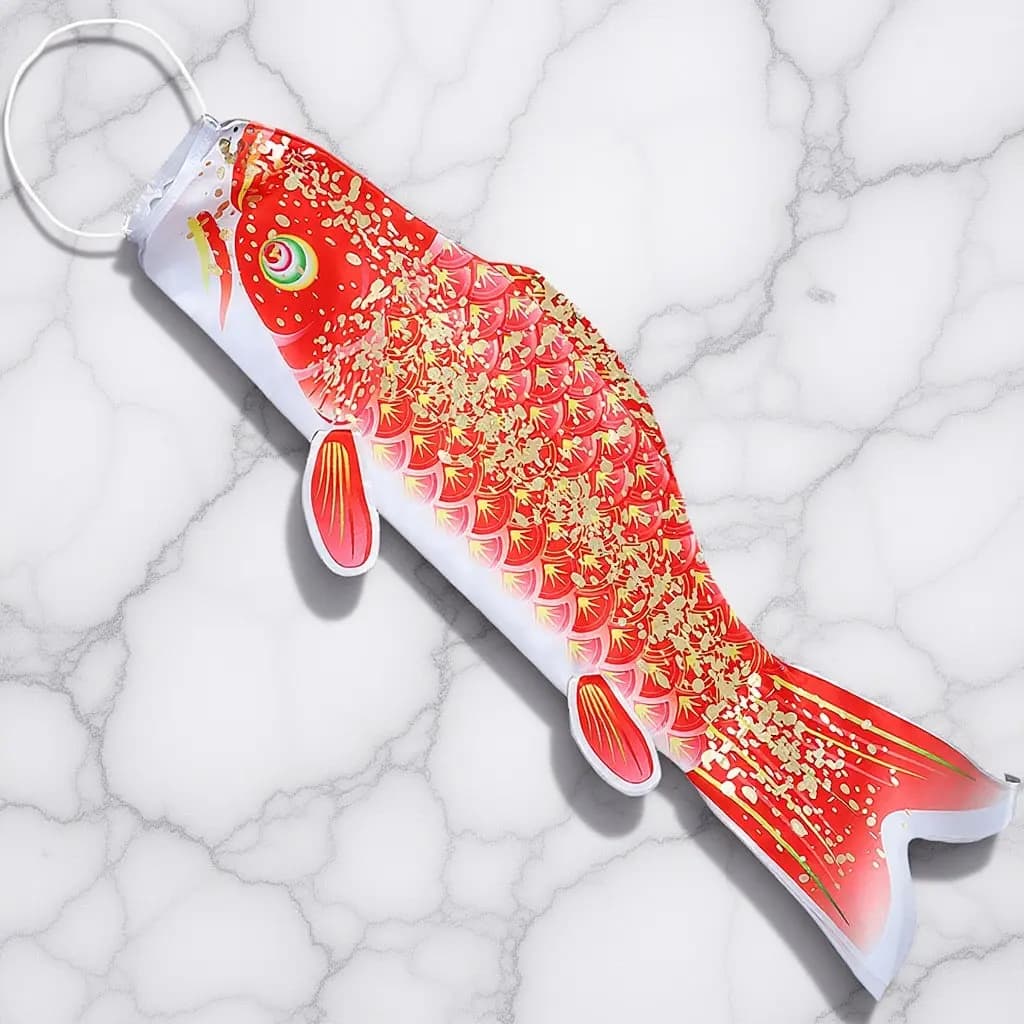 Bandiera a Forma di Pesce Giapponese in Raso Resistente, Decorazione da Giardino per Esterni, Calamaro Vento da Appendere per Feste e Compleanni