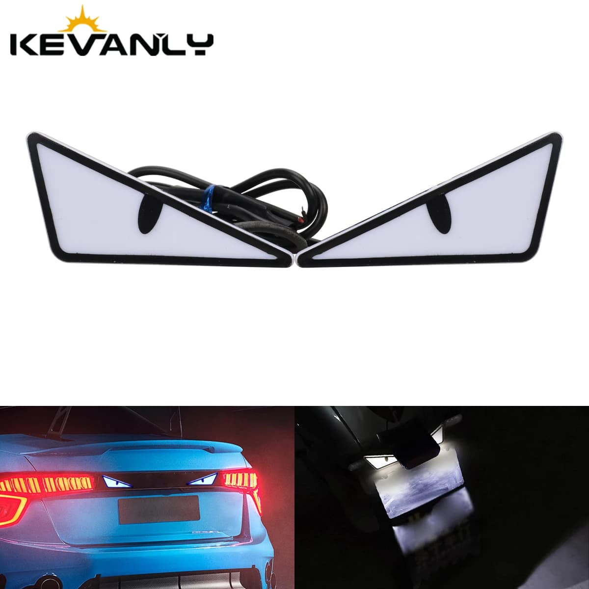 1Set universale per moto LED Devil'Eyes luci Demon Eyes faro moto mini proiettore lente lampada luci decorazione auto