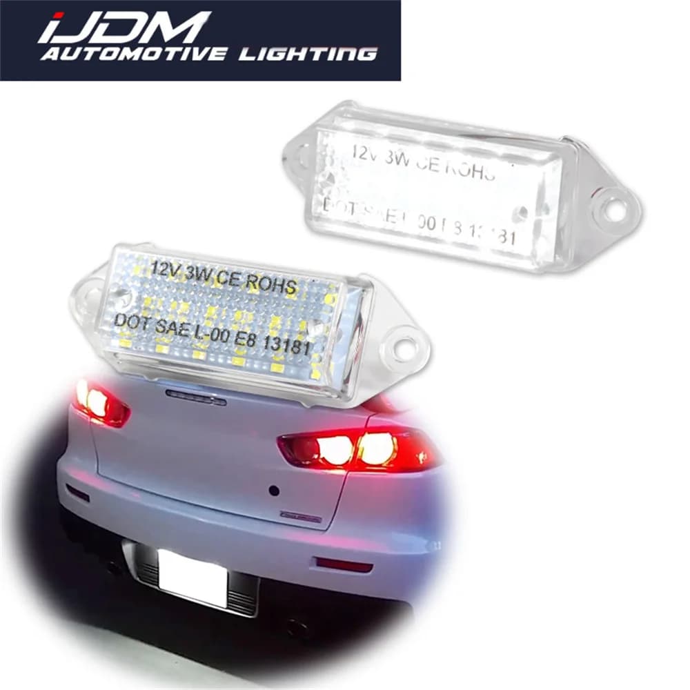 Per Mitsubishi Lancer 2003-2017 Lancer EVO VIII 2004-2008 Lancer EVO X 2008-2018 Xenon Bianco LED Numero di Auto Luci Della Targa