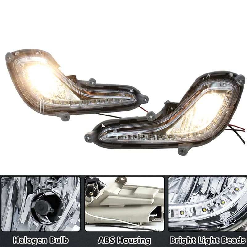 DRL LED Daytime Running Light fendinebbia per Hyundai Accent 2012 2013 2014 2015 2016 2017 fari Auto per Auto daylight impermeabili