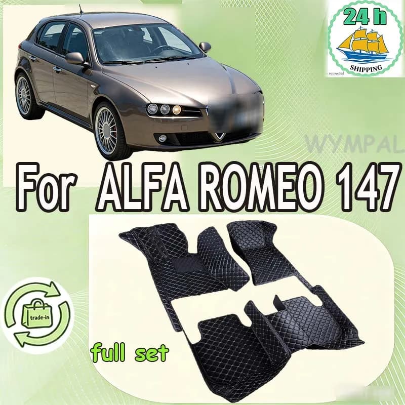 Tappetini auto per ALFA ROMEO 147 2000-2010 Accessori Tappeti auto personalizzati