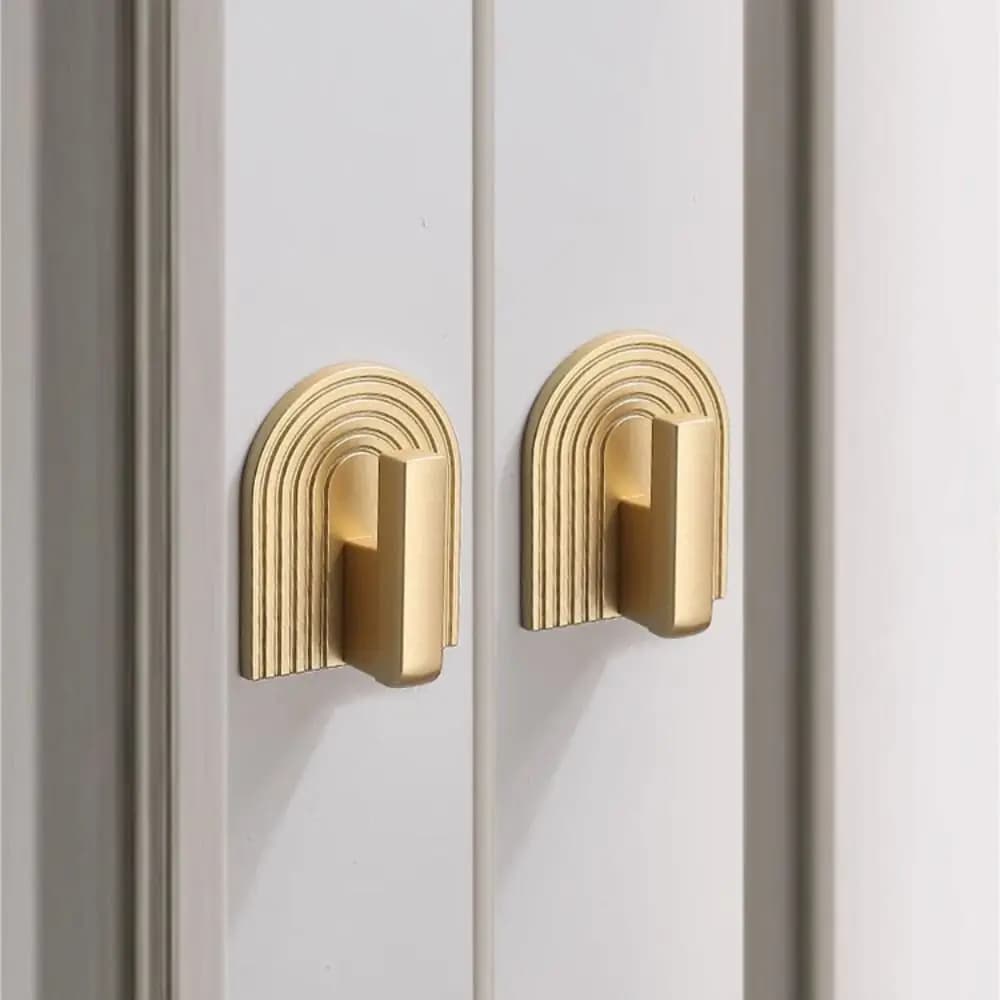 Maniglia per mobile dorata da 16 mm, pomello per cassetto da 32 mm in lega di zinco con linee semplici, per comodino e porta