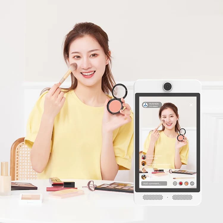 HUSHIDA 10.1 "Tiktok Mobile Trasmissione in diretta LCD Touch Screen Video Switcher Trasmissione Video in diretta Streaming Deck Attrezzature