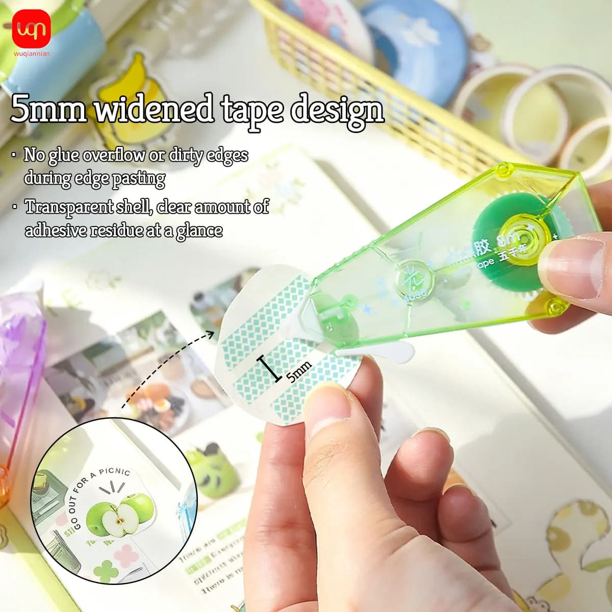 WQN3/ 6/12pcs High-Value Handmade Double-Sided Dot Glue, Random Colors, Ready to Use for Sticky Notes, Binding Documents, and Er