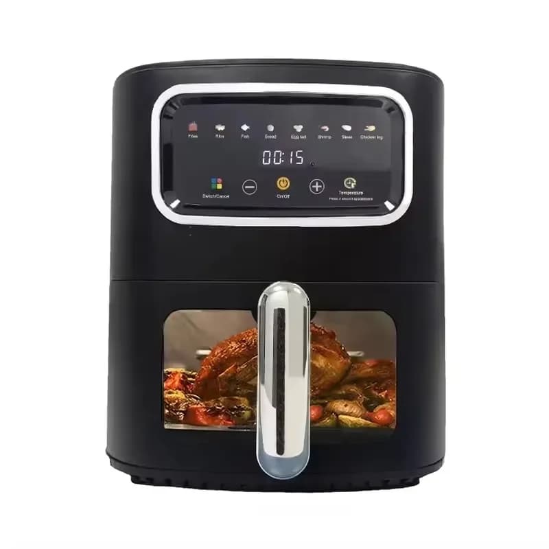 For Factory Price Smart Visual 8L 10L Colorful Screen Air Fryer Modern Square Oil Food Cooker Oven German Language