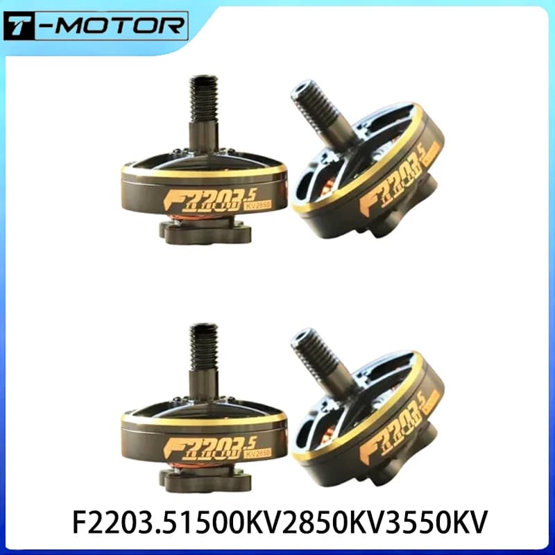 T-MOTOR-Brushless Motor for FPV Drones F2203 51500KV 2850KV 3550KV, 4-6S, 3-5 Inch Cinewhoop, Toothpick, Long Range FPV Drones