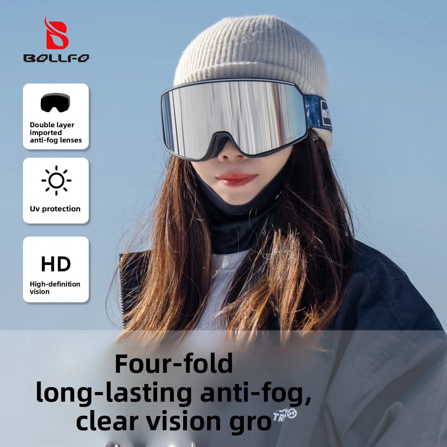 UV400 Ski Goggles Men Women Anti-Fog Snowboard Snowmobile Glasses Changeable Lens Outdoor Sports