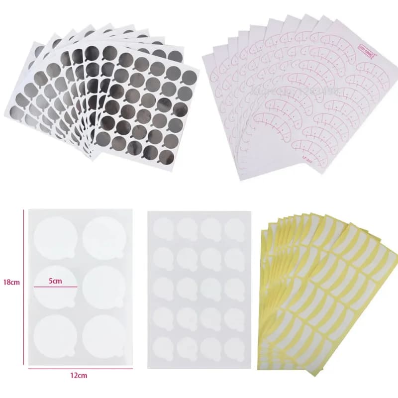 Supporto per colla per ciglia usa e getta Foil Pallet Extension ciglia cuscinetti per gli occhi ciglia adesivo per colla Stand on Jade Stone Makeup Tools