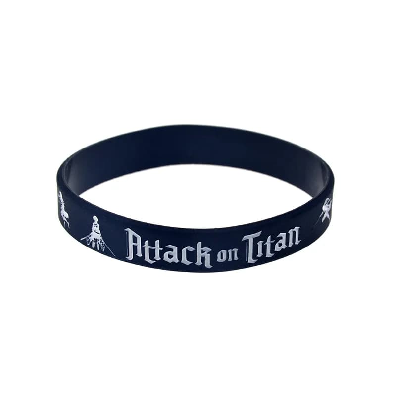 1 braccialetto in gomma siliconica Attack On Titan per PC, regalo anime, braccialetto per adulti