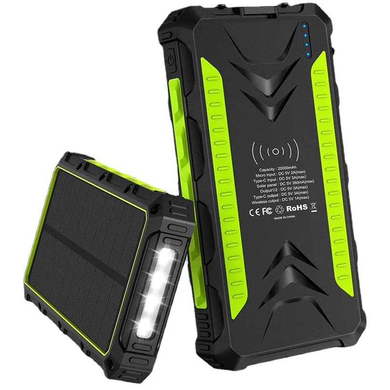 36000mAh Solar Power Bank Caricabatterie wireless veloce Powerbank per iPhone 16 15 Samsung S24 Huawei Xiaomi 3A Powerbank a ricarica rapida