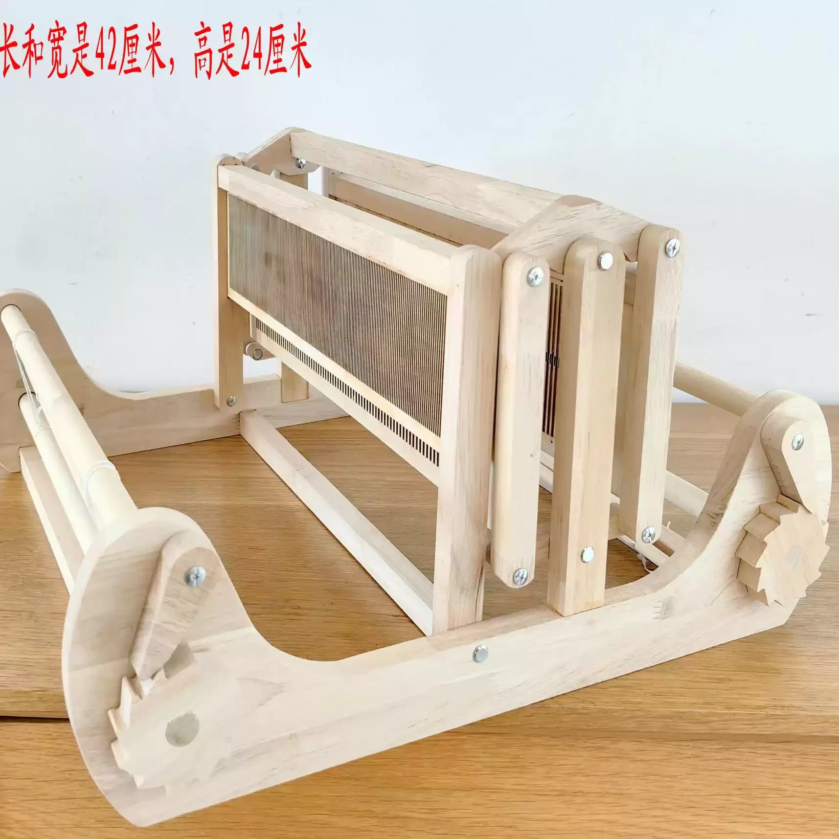 Small Wood Loom Machine for Tapestry,DIY Craft Kit，Wooden Tabletop Loom - Handmade Weaving Loom for Beginners