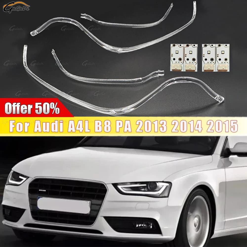 Striscia Luminosa DRL per Fari Auto Audi A4L A4 B8 2013 2014 2015, Barra Luminosa Diurna