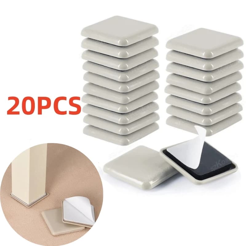 20 pz/lotto Mobili Gamba Slider Pad Anti Scratch Facile Spostare Pesante Addensato Mobile Pad Anti-abrasione Protezione Del Pavimento Zerbino antiscivolo
