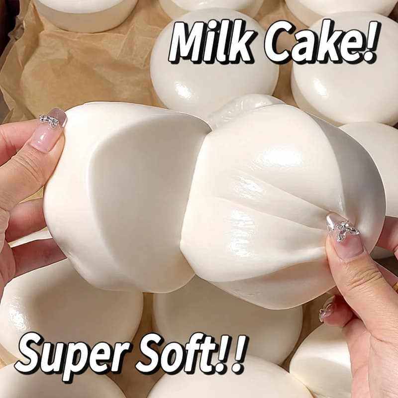 Yogurt Cake Squishy Toys Bread Slow Rising Soft Squeeze Sensory Fidget Toy for Kids Adults Stress Relief Relaxing Gift