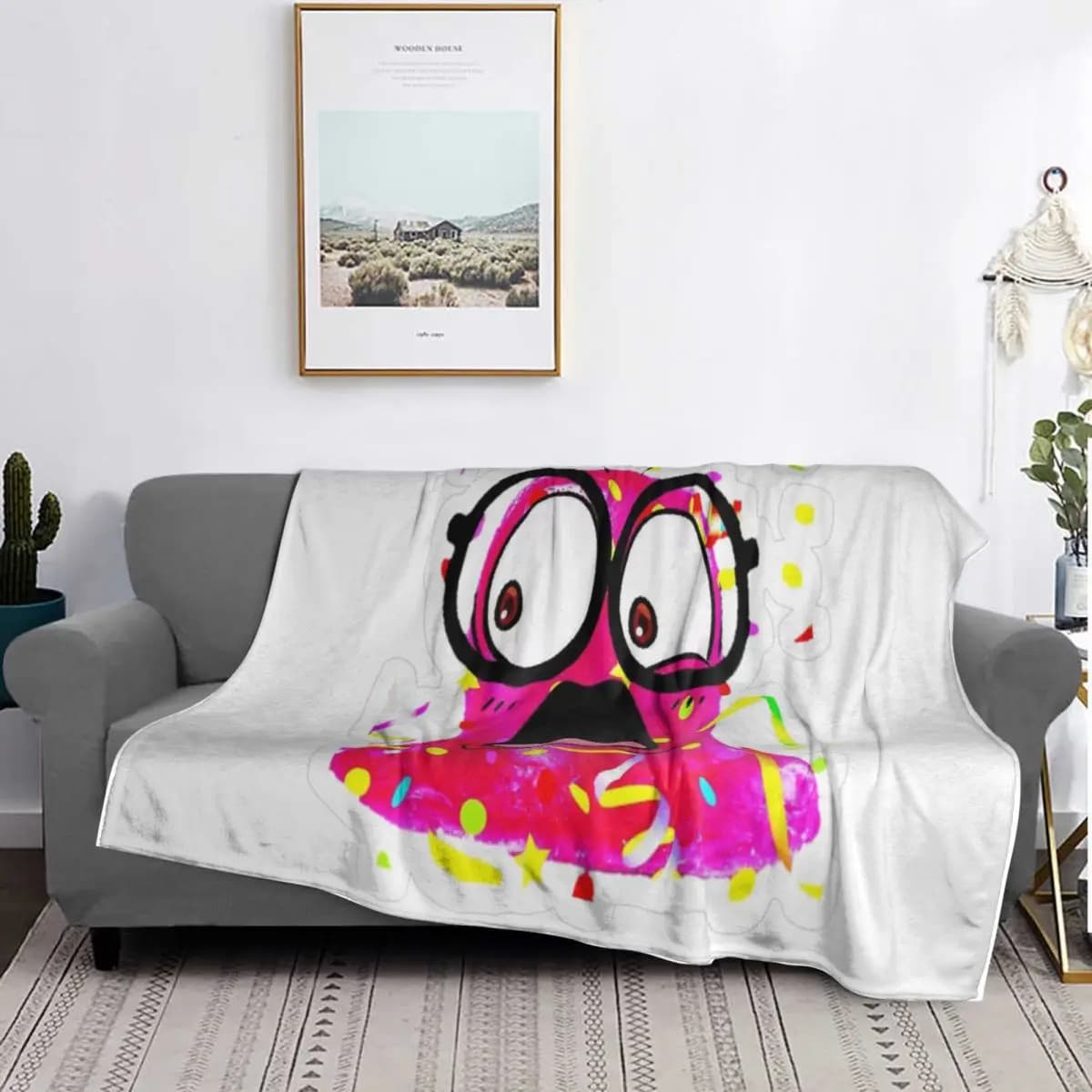 Super Slick Slime Sam Blanket Soft Warm Flannel Throw Blanket Plush for Bed Living room Picnic Travel Home Couch
