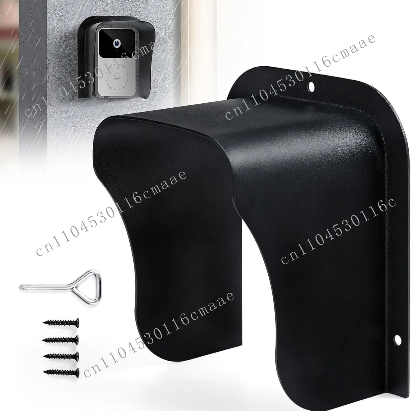 Large metal doorbell protector, outdoor keyboard protector, video doorbell waterproof cover