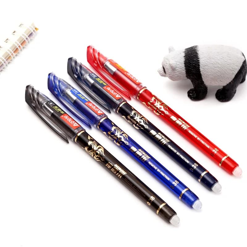 Set di 5 Penne Gel Cancellabili Kawaii con Ricarica, Penne Gel Carine per Disegno e Scrittura per Bambini, Ufficio e Scuola