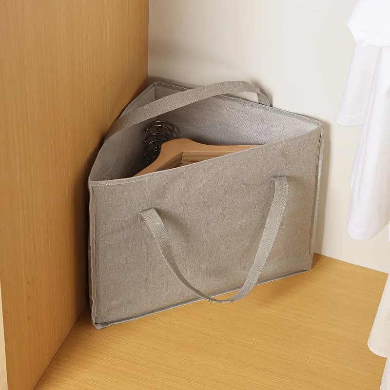 Borsa portaoggetti multifunzionale per appendiabiti Triangolare salvaspazio con manico Borsa portaoggetti portatile impermeabile