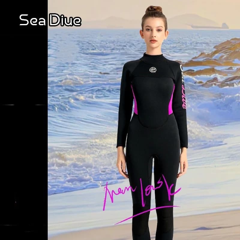 3MM Women's Neoprene Long sleeves Keep warm Underwater fishing Kayak Nuoto Muta Scuba Full Body Snorkeling Sub drift Muta