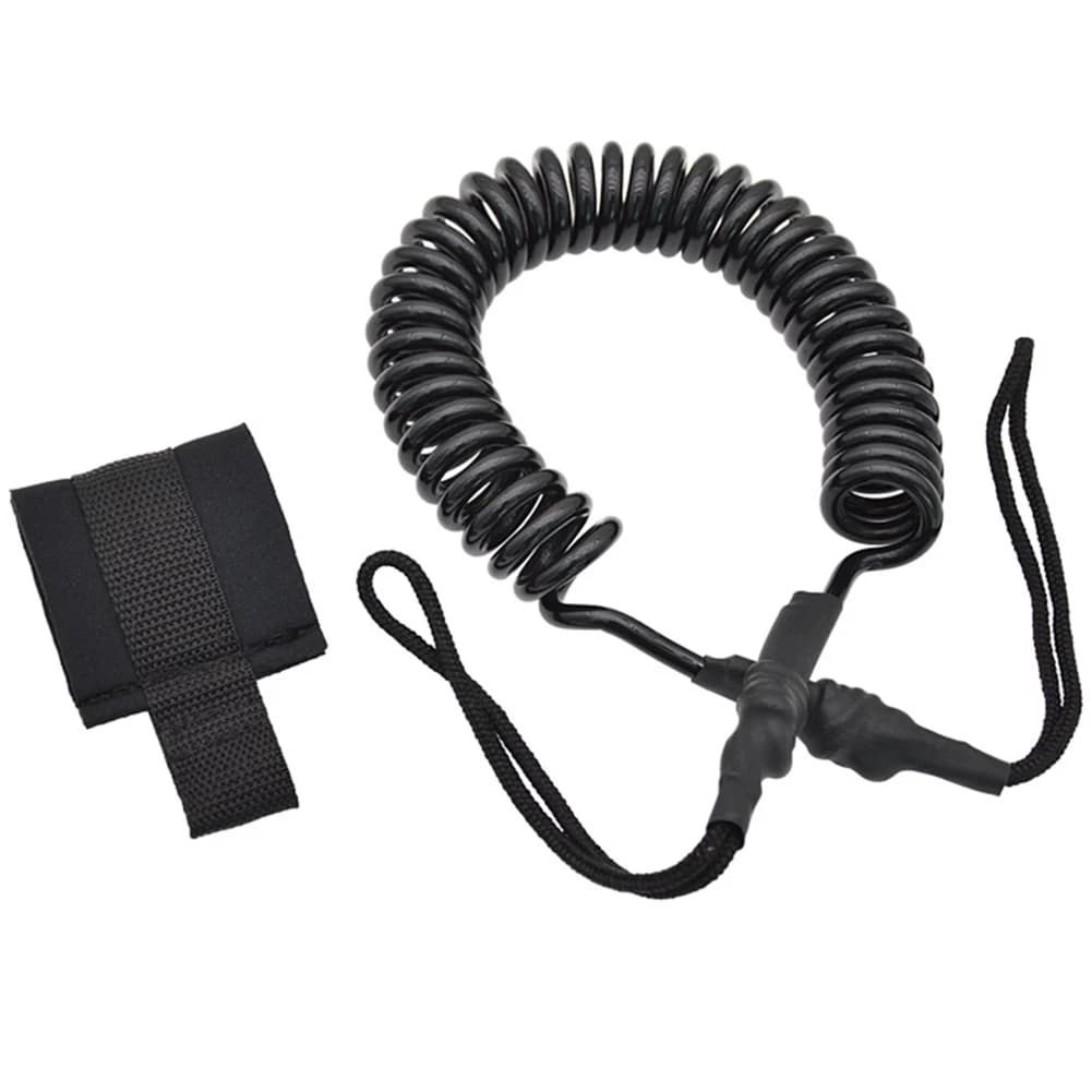 Cinghia di Sicurezza per Surf da 6mm in TPU con Corda a Molla, Leash per Tavola da Surf, Corda di Ricambio per Surf/Stand Up Paddle Board/Kayak