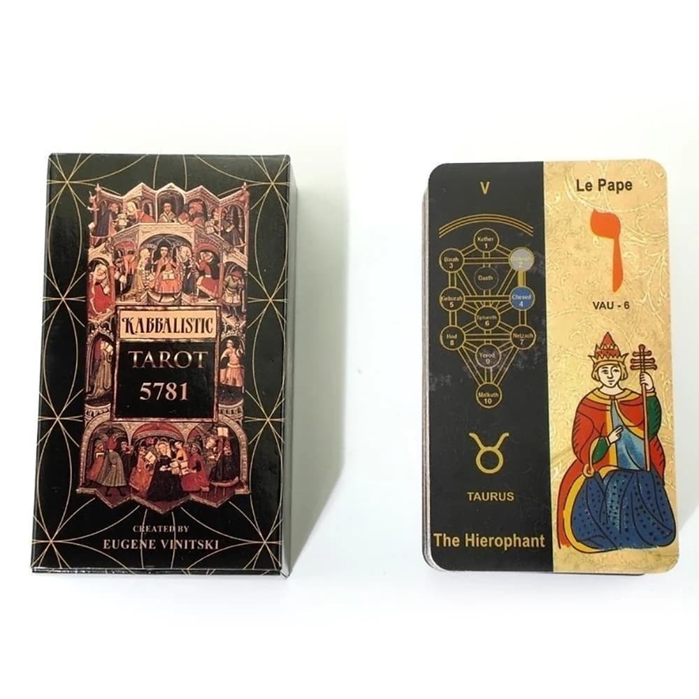 Set di 78 Carte dei Tarocchi Cabalistici, Gioco da Tavolo Misterioso per Divinazione, Mazzo Oracolo, Carte da Gioco per Intrattenimento e Regali