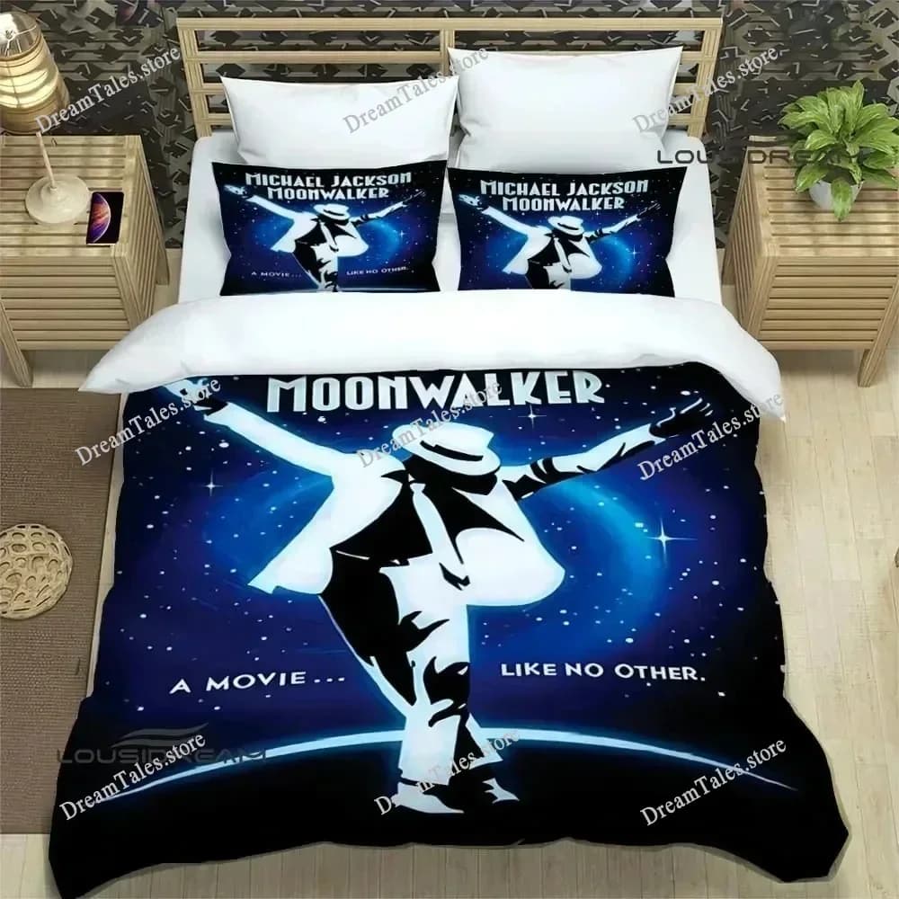 Set di Biancheria da Letto Michael Jackson, Disponibile in Varie Misure, per Adulti e Bambini, Set Copripiumino e Lenzuola 2025963