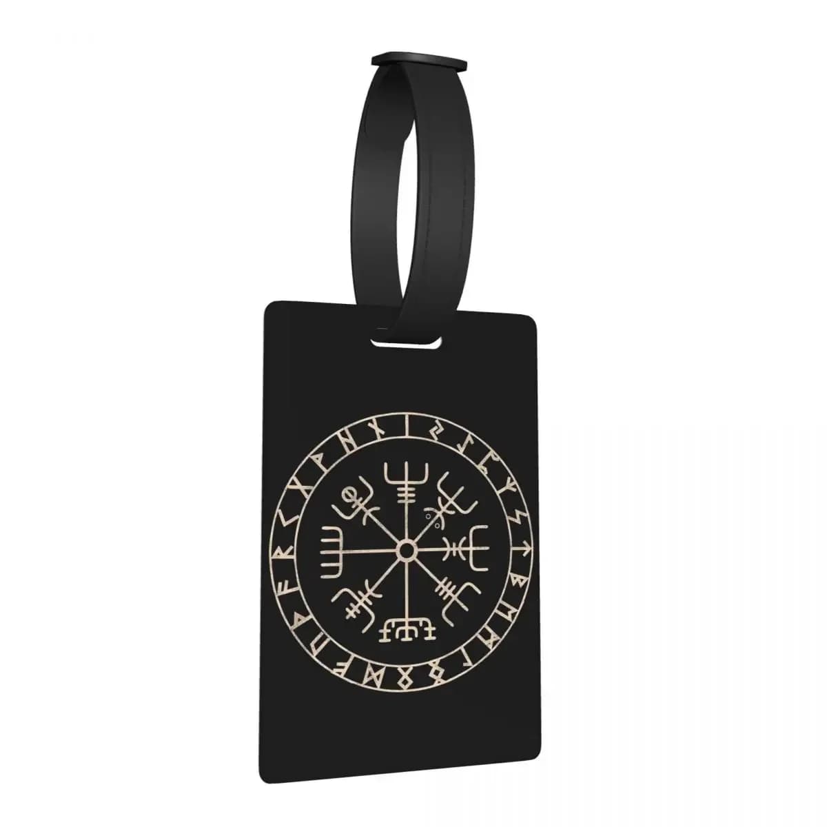 Bussola vichinga runica Vegvisir Etichette per bagagli celtiche Accessori per valigie Etichetta per imbarco per bagagli carina Porta etichette ID Nome Indirizzo