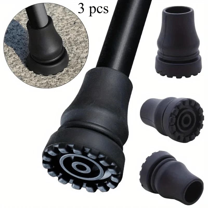 3 Pezzi Cappucci in Gomma Antiscivolo 16-22mm per Bastoni da Passeggio, Ghetta per Bastone, Protezione per Punte di Bastoni da Trekking e Alpinismo