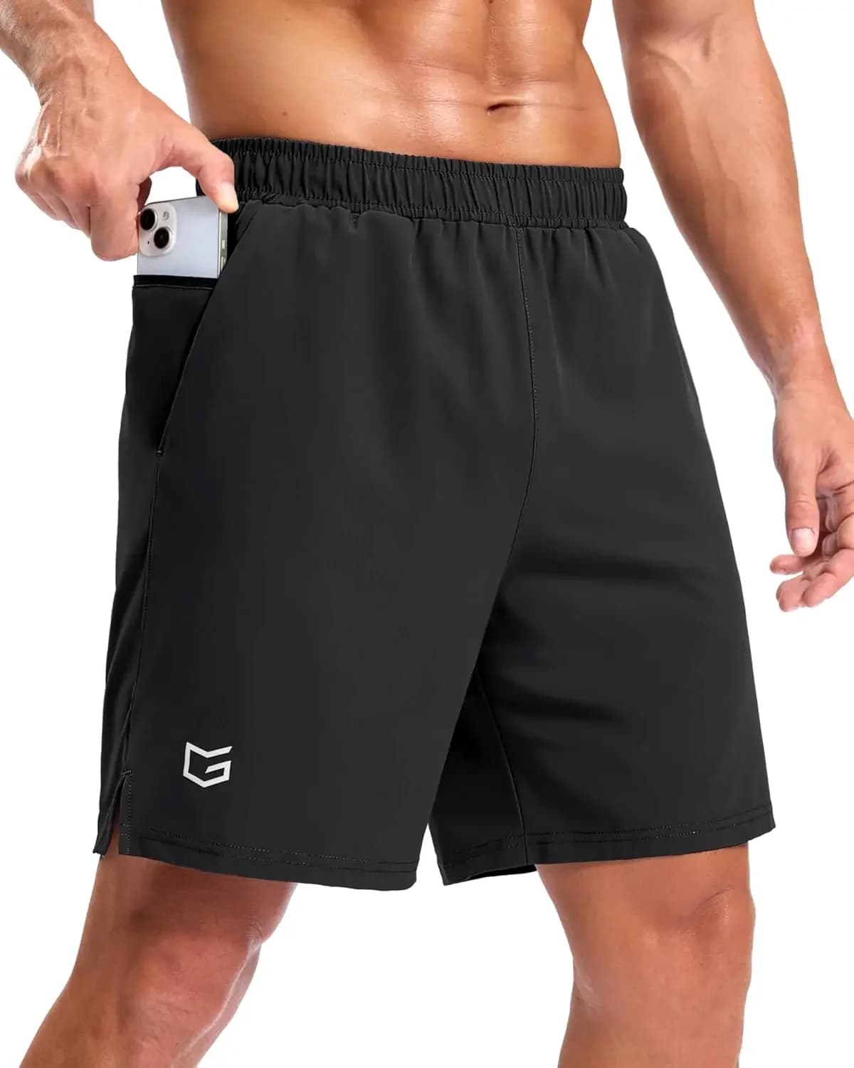 Pantaloncini da Palestra per Uomo con 2 Tasche con Zip, 7'/5'/9', Asciugatura Rapida, Shorts Atletici da Corsa e Basket per Uomini