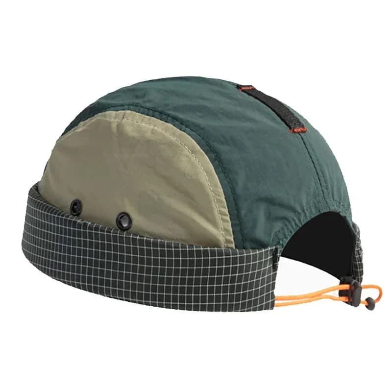 Cappello Docker impermeabile ad asciugatura rapida, berretto con protezione UV senza tesa per uomo e donna, berretto da lavoro regolabile unisex tinta unita
