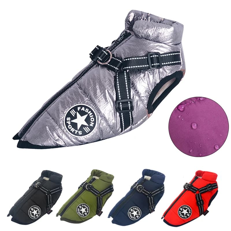 Hot winter jacket for large dogs with sling Large dog waterproof coat for outdoor dogs Labrador Chihuahua Bulldog