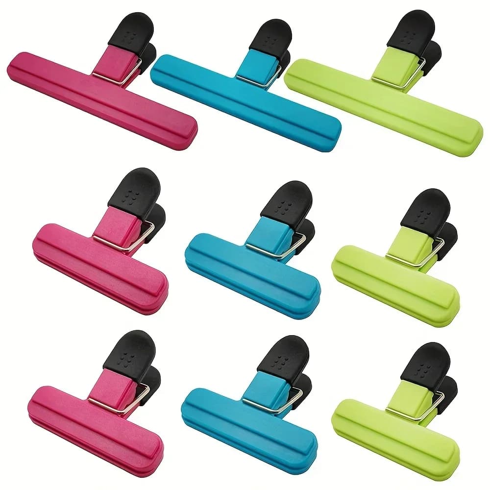 Clip per sacchetti multiuso resistenti, durevoli, salvaspazio da cucina, clip per sacchetti per alimenti, organizer per riporre oggetti sicuri per la freschezza