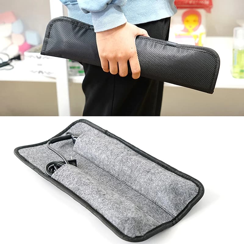 Hair Plate Storage Bag Case for Transporting Iron Curtain Hair Plate Bigodin Hair Plate Bag Iron Bag Heat Resistant Mat