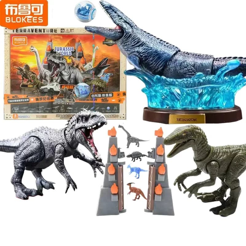 Blokees Jurassic World Natural Collection Surprise Wave 2 Modellino Dinosauro da Costruire Giocattolo da Collezione Regalo per Ragazzi
