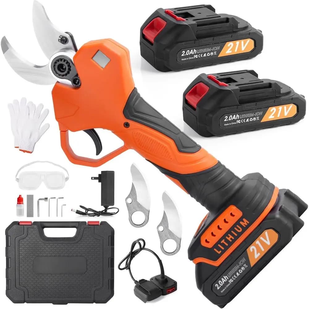 Electric shears Battery power Brushless shears Cutting diameter 35 mm with rechargeable batteries 2000 mAh * 2 for garden
