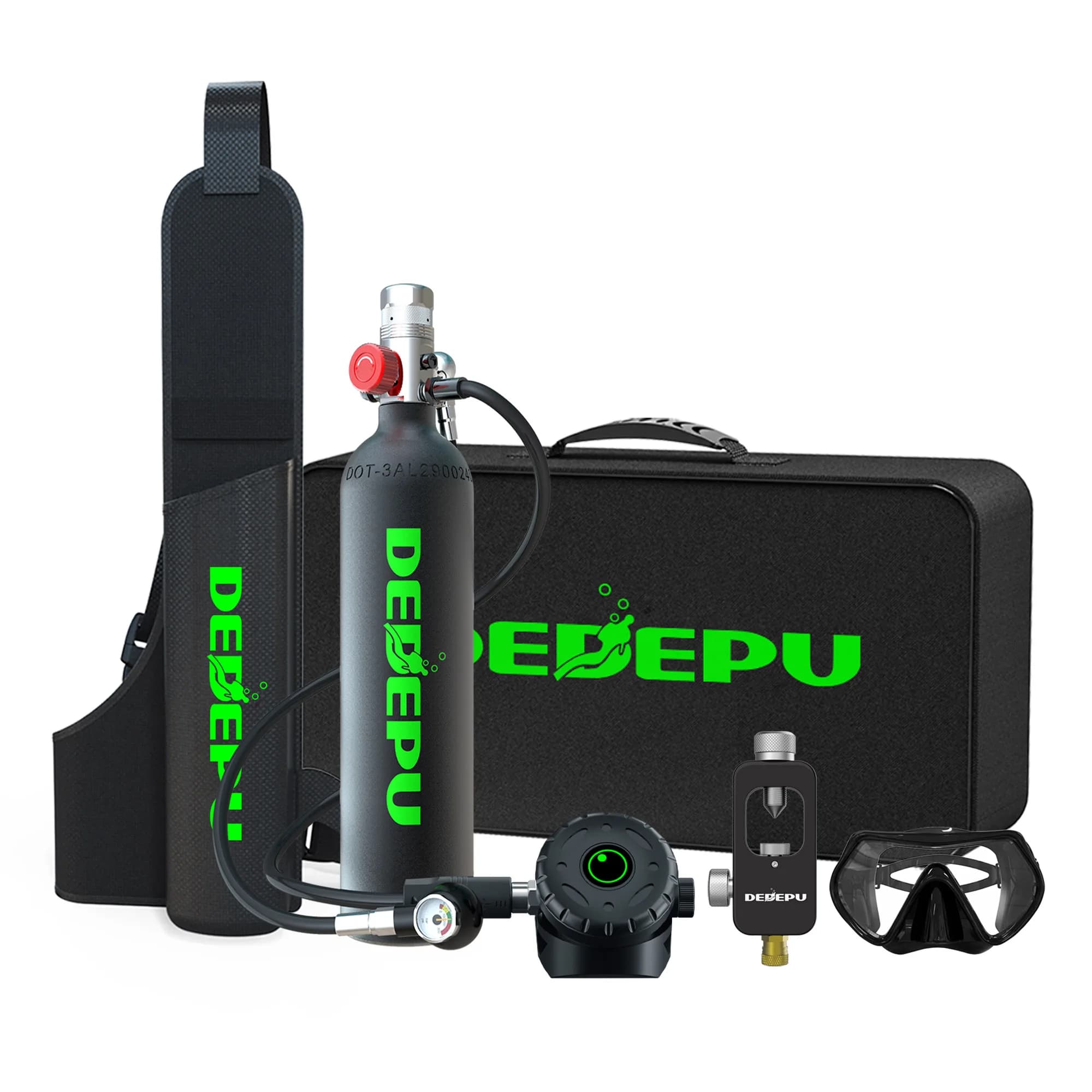 DEDEPU 1L Scuba Diving Tank Professional Diving Equipment Underwater Breathing Lung Tank for snorkeling