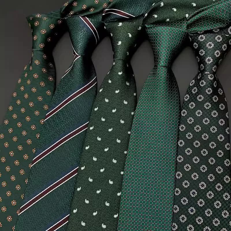 Cravatta da uomo di lusso 8CM Cravatta a righe Cravatte a pois floreali per uomo Sposo Groomsman Tessuto jacquard Festa aziendale formale