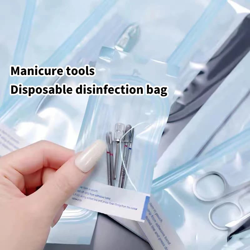 Sacchetti per sterilizzazione autosigillanti da 100 pezzi Sacchetti per riporre gli attrezzi per accessori per tatuaggi monouso per nail art di 4 dimensioni